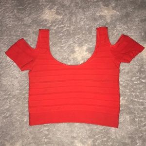 Stretchy cut out crop top